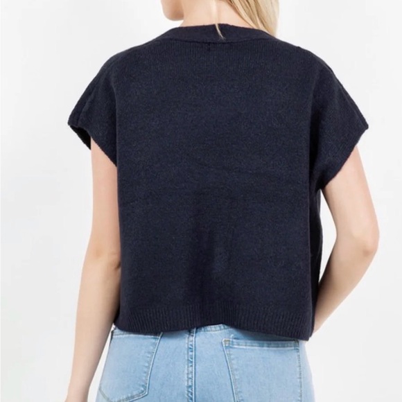 Navy Cardigan with Horse Design - Picture 2 of 3